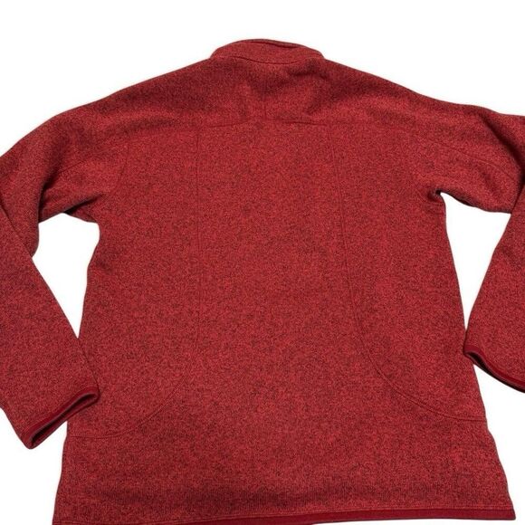Patagonia Better Sweater Mens Medium Red Quarter Zip Hiking Fleece - Picture 4 of 7